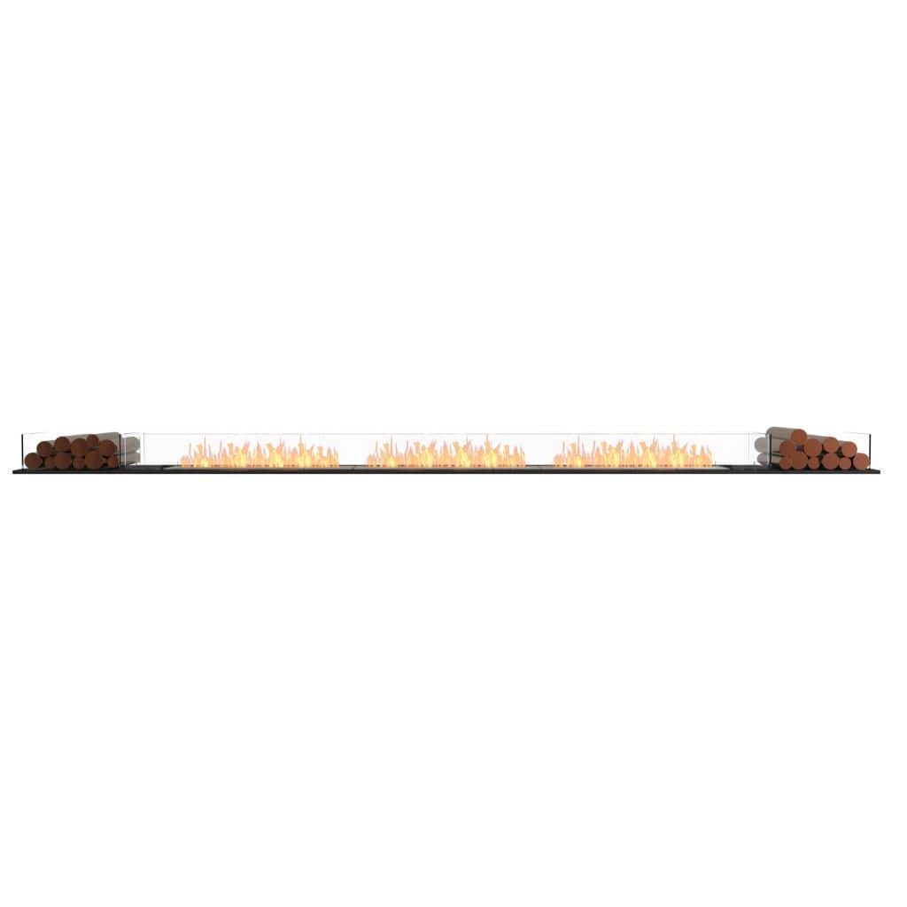 EcoSmart Fire 161" Flex 158BN Bench Ethanol Fireplace Insert with Decorative Box by Mad Design Group