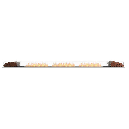 EcoSmart Fire 161" Flex 158BN Bench Ethanol Fireplace Insert with Decorative Box by Mad Design Group