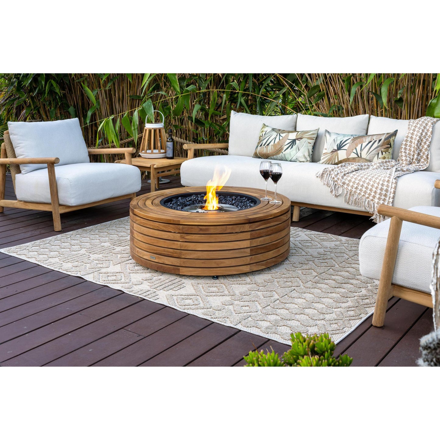 EcoSmart Fire 39" Ark 40 Fire Pit Table with Gas LP/NG Burner by Mad Design Group