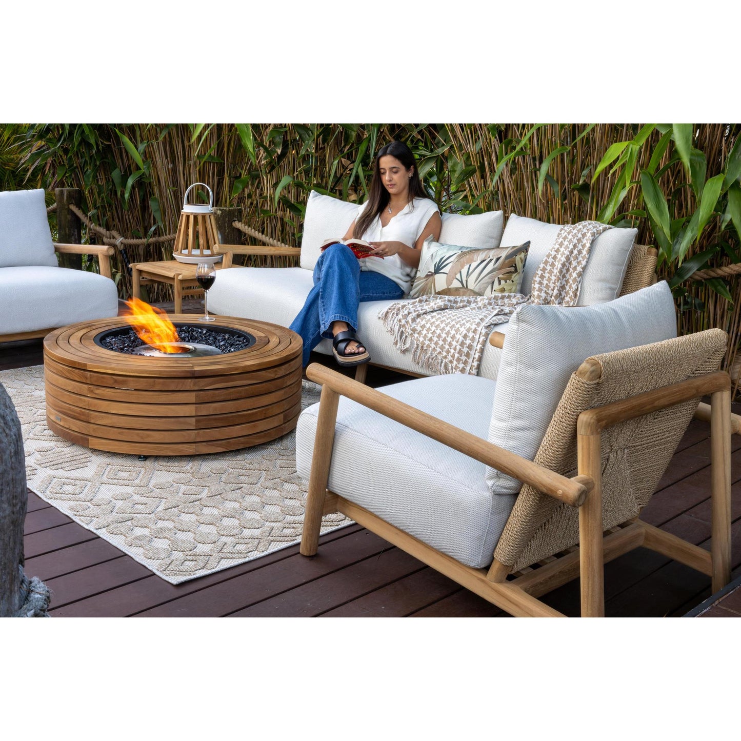 EcoSmart Fire 39" Ark 40 Fire Pit Table with Gas LP/NG Burner by Mad Design Group