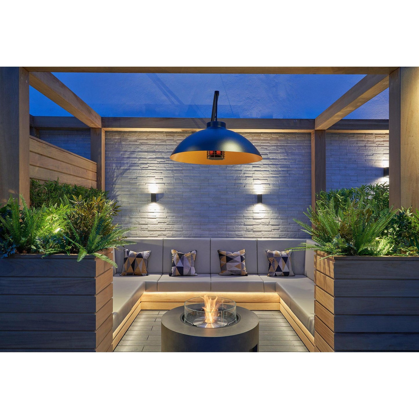 EcoSmart Fire 39" Ark 40 Fire Pit Table with Gas LP/NG Burner by Mad Design Group