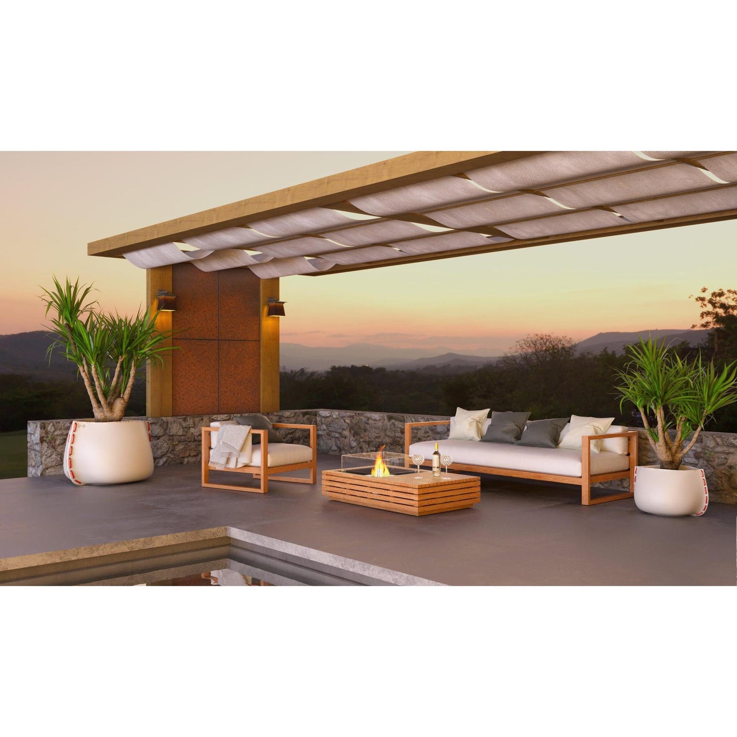 EcoSmart Fire 50" Manhattan 50 Fire Pit Table with Gas LP/NG Burner by Mad Design Group