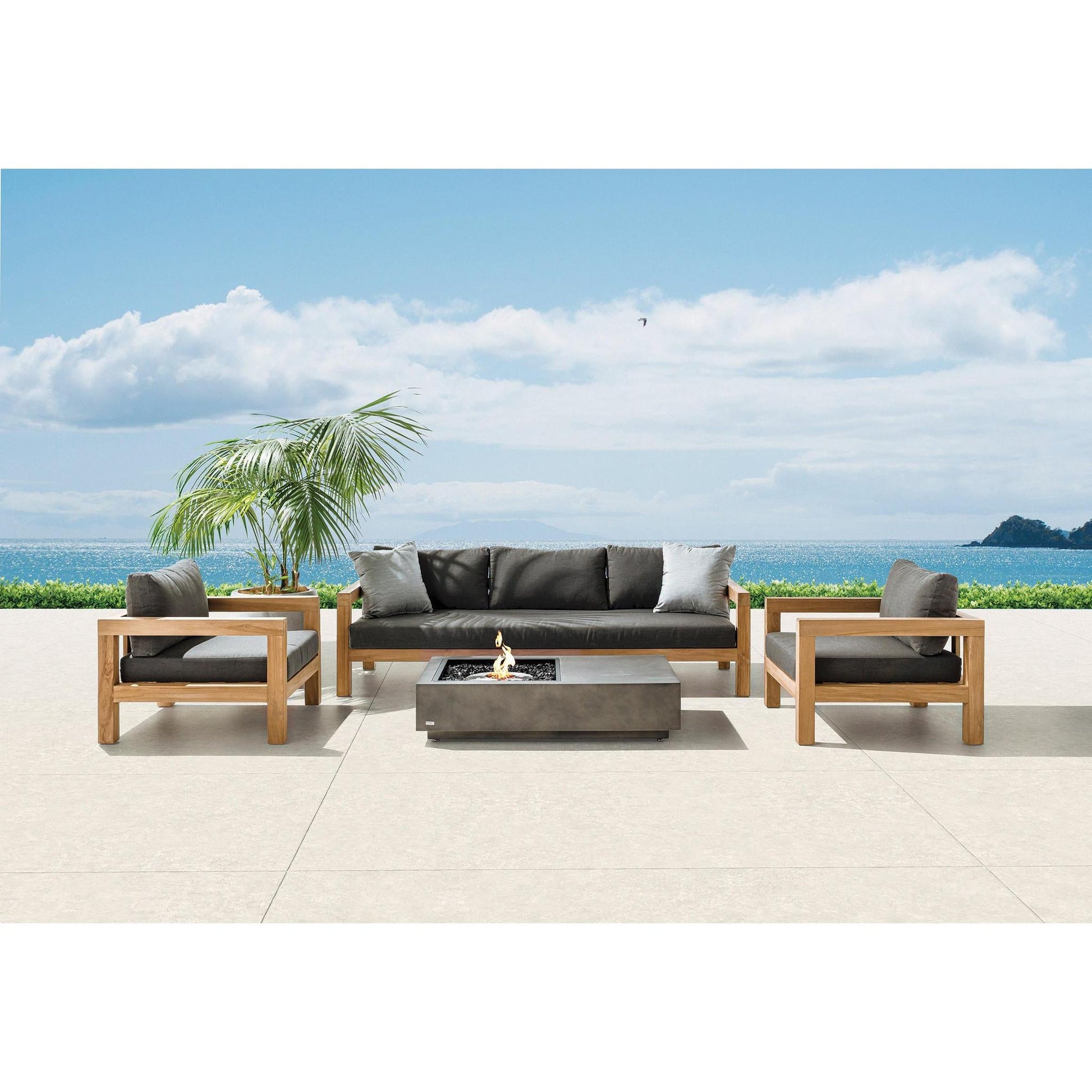 EcoSmart Fire 50" Manhattan 50 Fire Pit Table with Gas LP/NG Burner by Mad Design Group