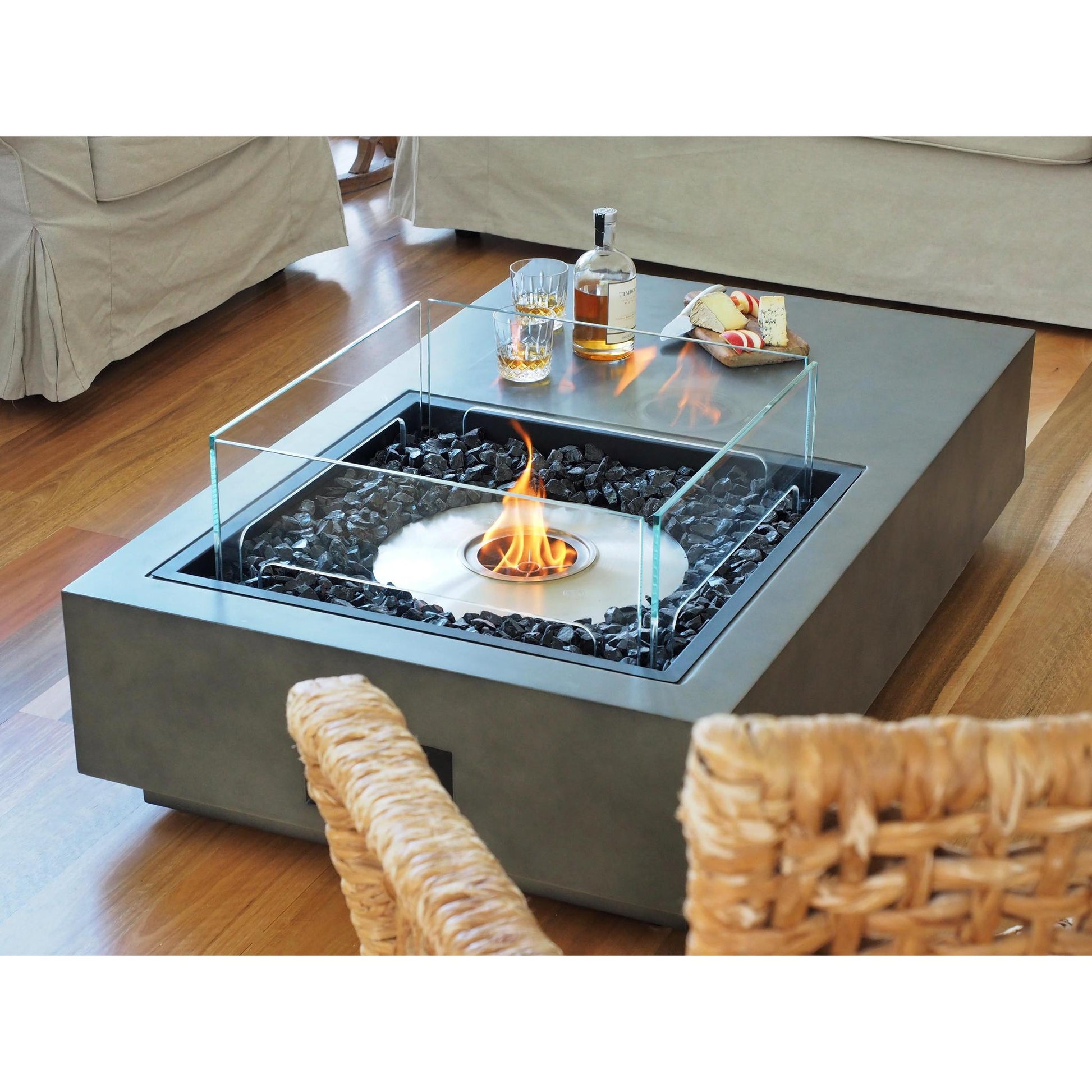 EcoSmart Fire 50" Manhattan 50 Fire Pit Table with Gas LP/NG Burner by Mad Design Group