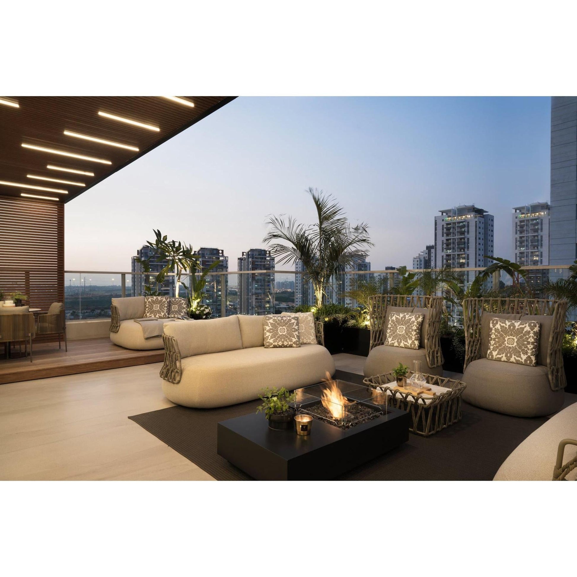 EcoSmart Fire 50" Manhattan 50 Fire Pit Table with Gas LP/NG Burner by Mad Design Group