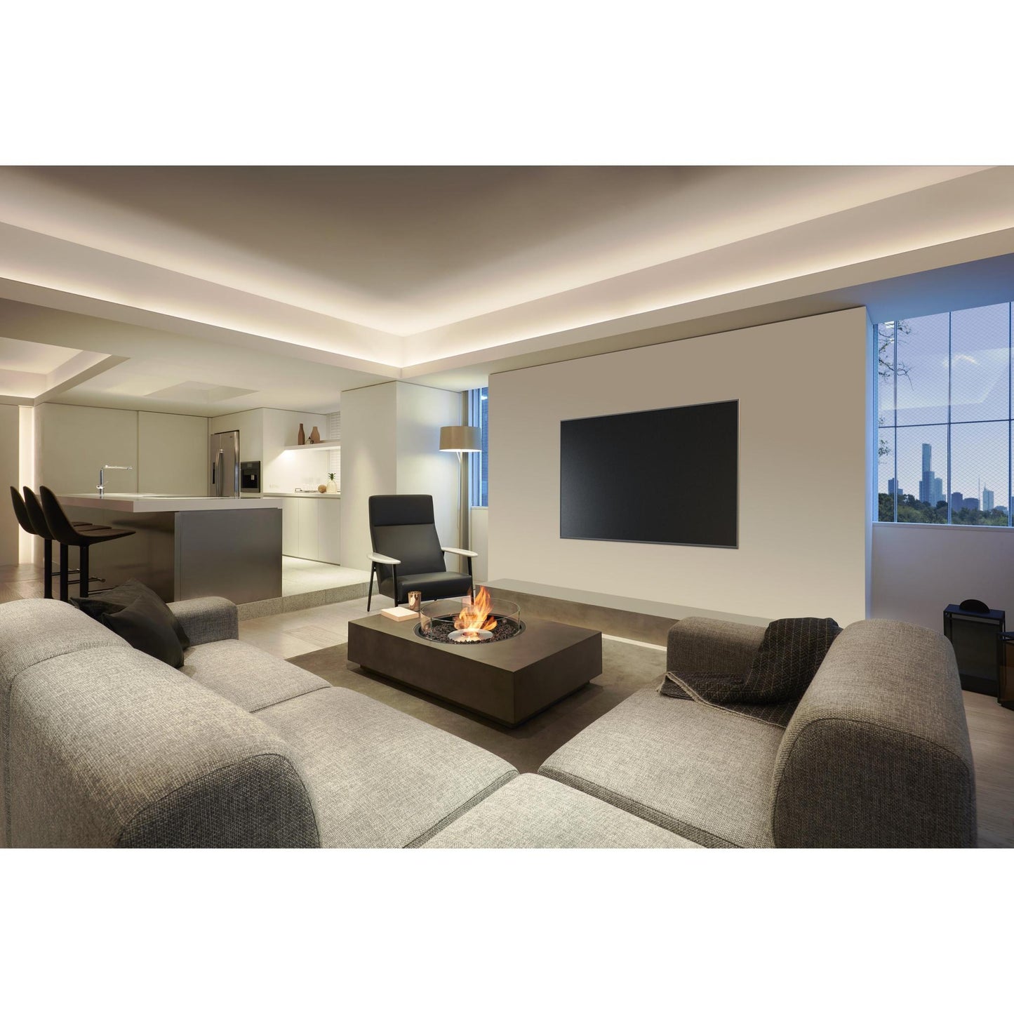 EcoSmart Fire 50" Martini 50 Fire Pit Table with Ethanol Burner by Mad Design Group