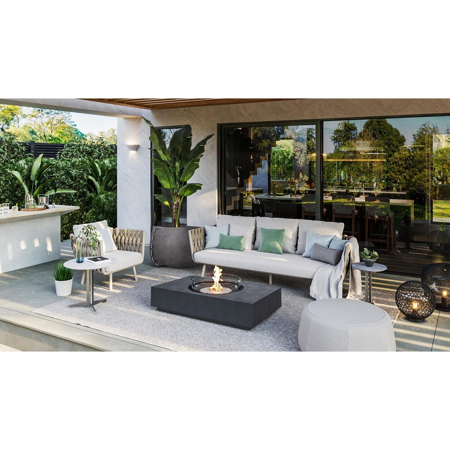 EcoSmart Fire 50" Martini 50 Fire Pit Table with Gas LP/NG Burner by Mad Design Group