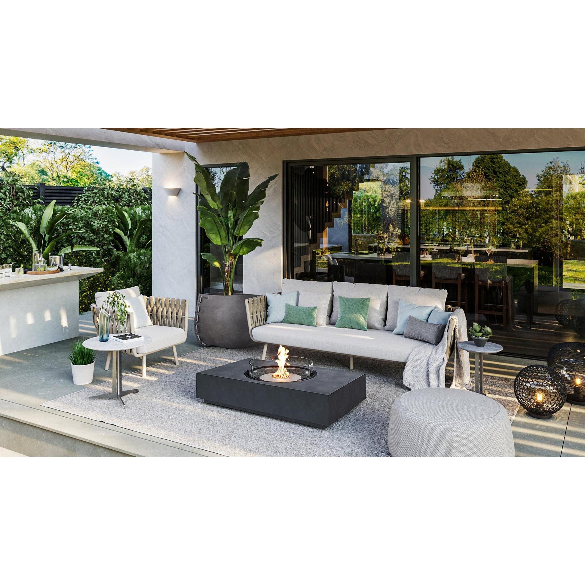 EcoSmart Fire 50" Martini 50 Fire Pit Table with Gas LP/NG Burner by Mad Design Group