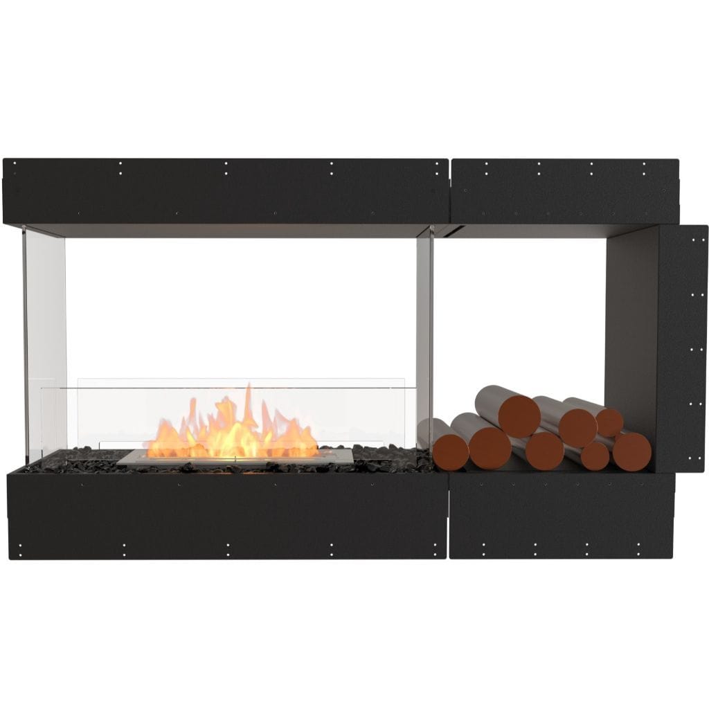 EcoSmart Fire 55" Flex 50PN Peninsula Ethanol Fireplace Insert with Decorative Box by Mad Design Group