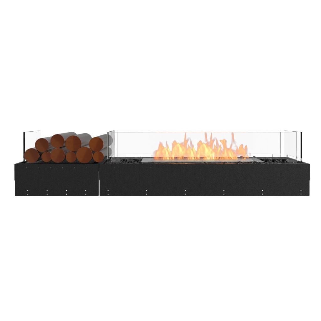 EcoSmart Fire 63" Flex 60BN Bench Ethanol Fireplace Insert with Decorative Box by Mad Design Group