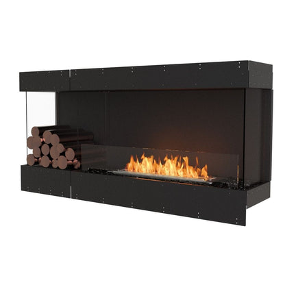 EcoSmart Fire 63" Flex 60BY Bay Ethanol Fireplace Insert with Decorative Box by Mad Design Group