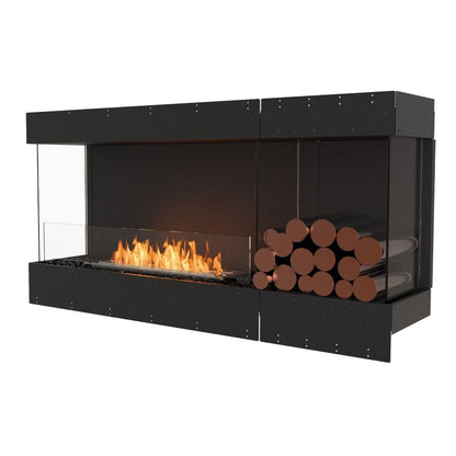 EcoSmart Fire 63" Flex 60BY Bay Ethanol Fireplace Insert with Decorative Box by Mad Design Group