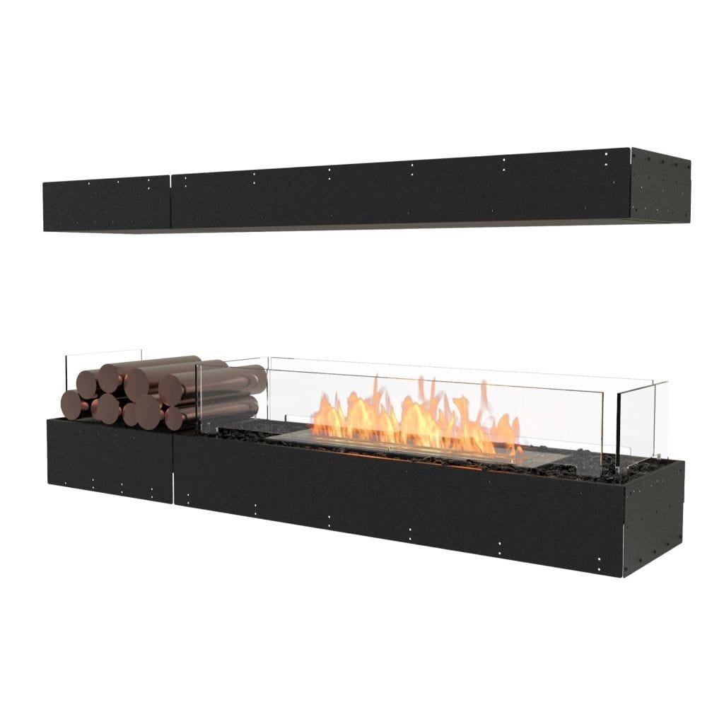 EcoSmart Fire 63" Flex 60IL Island Ethanol Fireplace Insert with Decorative Box by Mad Design Group