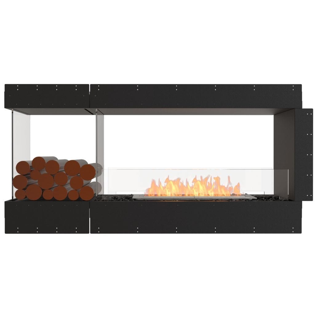 Burner EcoSmart Fire 65" Flex 60PN Peninsula Ethanol Fireplace Insert with Decorative Box by Mad Design Group
