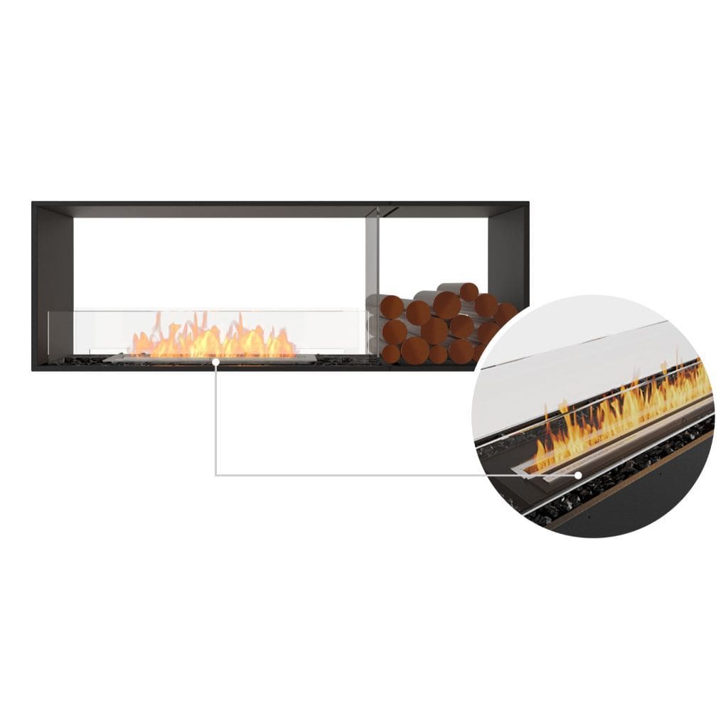 EcoSmart Fire 67" Flex 60DB Double Sided Ethanol Fireplace Insert with Decorative Box by Mad Design Group