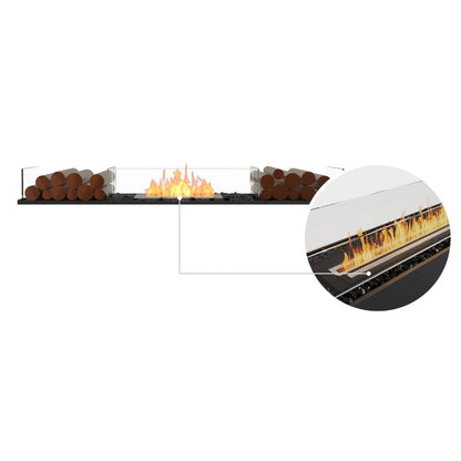 Burner EcoSmart Fire 71" Flex 68BN Bench Fireplace Insert with Decorative Box by Mad Design Group