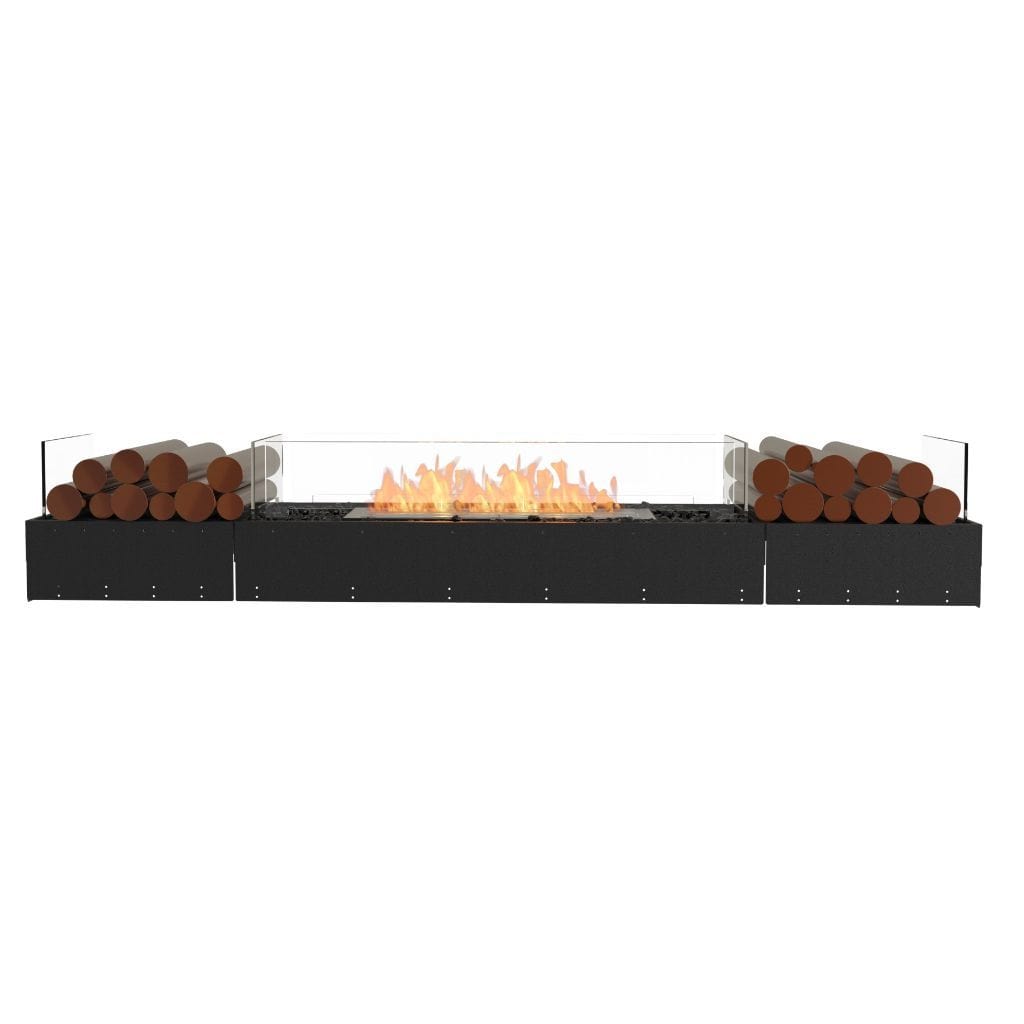 EcoSmart Fire 81" Flex 78BN Bench Ethanol Fireplace Insert with Decorative Box by Mad Design Group