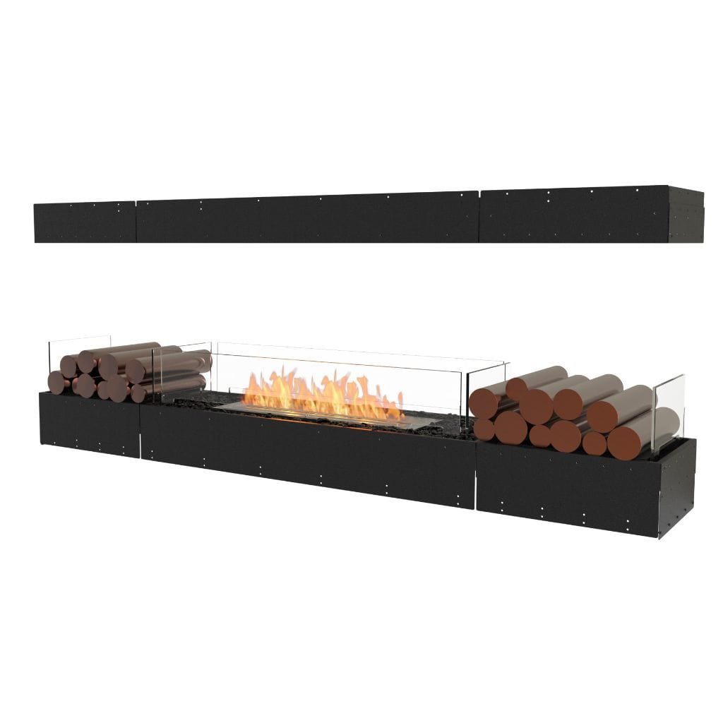 EcoSmart Fire 81" Flex 78IL Island Ethanol Fireplace Insert with Decorative Box by Mad Design Group