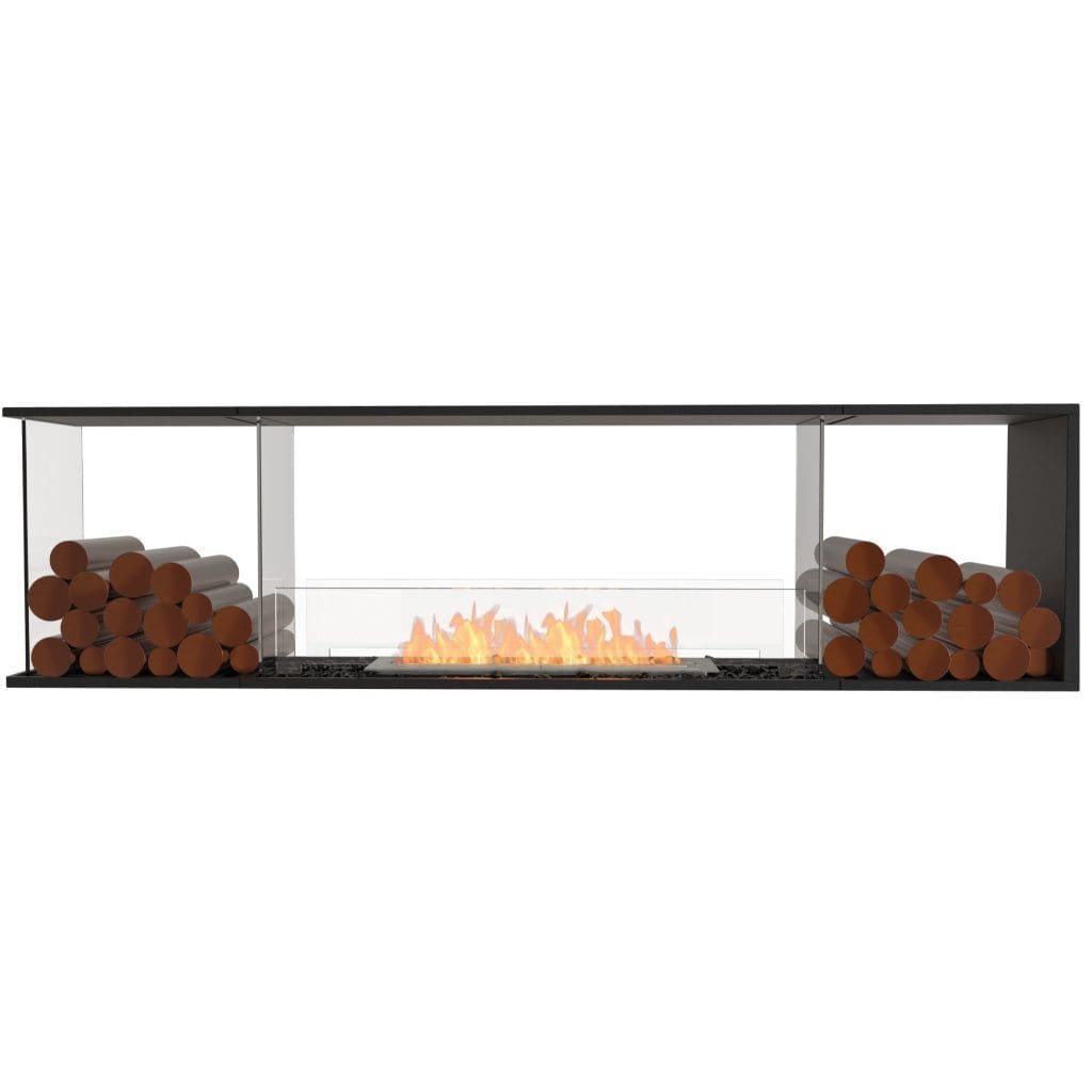 EcoSmart Fire 83" Flex 78PN Peninsula Ethanol Fireplace Insert with Decorative Box by Mad Design Group