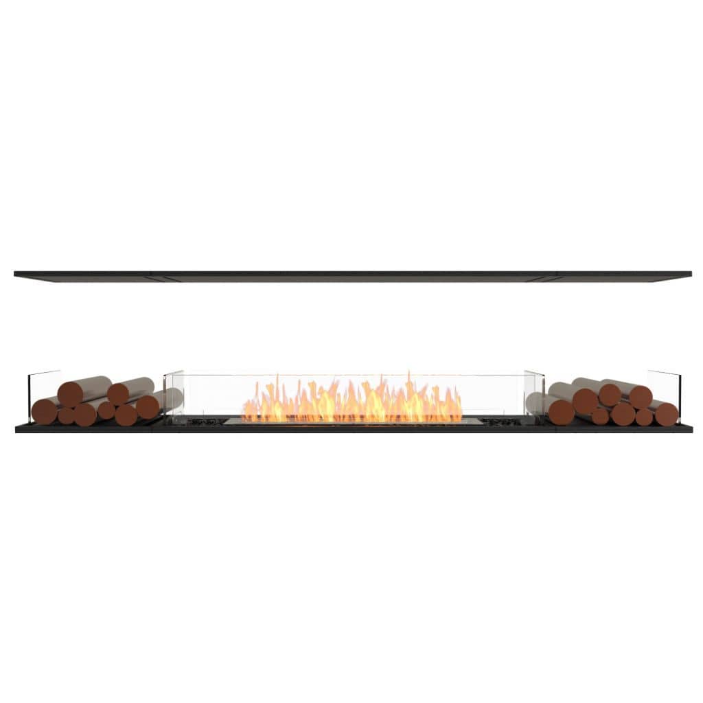 EcoSmart Fire 89" Flex 86IL Island Ethanol Fireplace Insert with Decorative Box by Mad Design Group