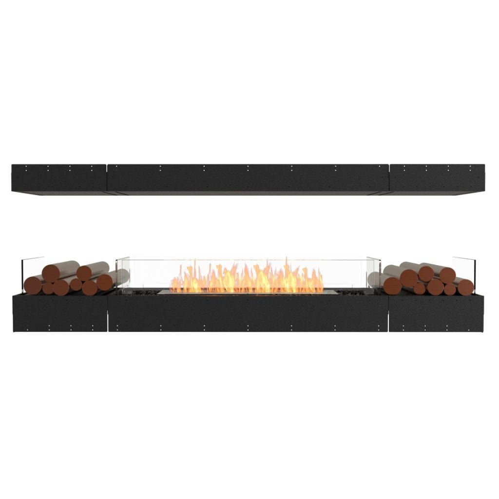 EcoSmart Fire 89" Flex 86IL Island Ethanol Fireplace Insert with Decorative Box by Mad Design Group