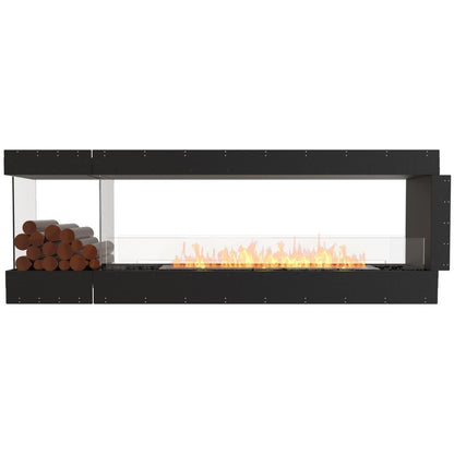 EcoSmart Fire 91" Flex 86PN Peninsula Ethanol Fireplace Insert with Decorative Box by Mad Design Group