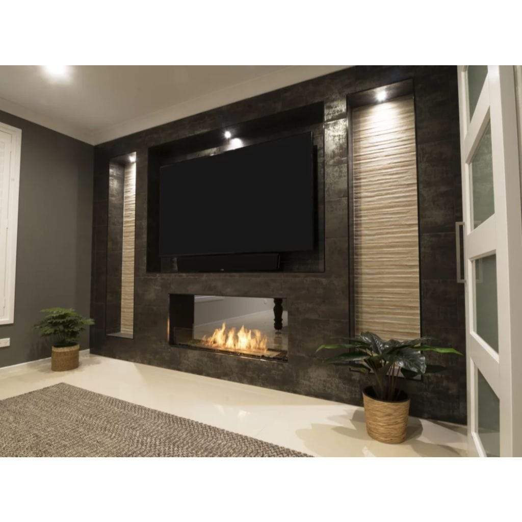 EcoSmart Fire 94" Flex 86DB Double Sided Ethanol Fireplace Insert with Decorative Box by Mad Design Group
