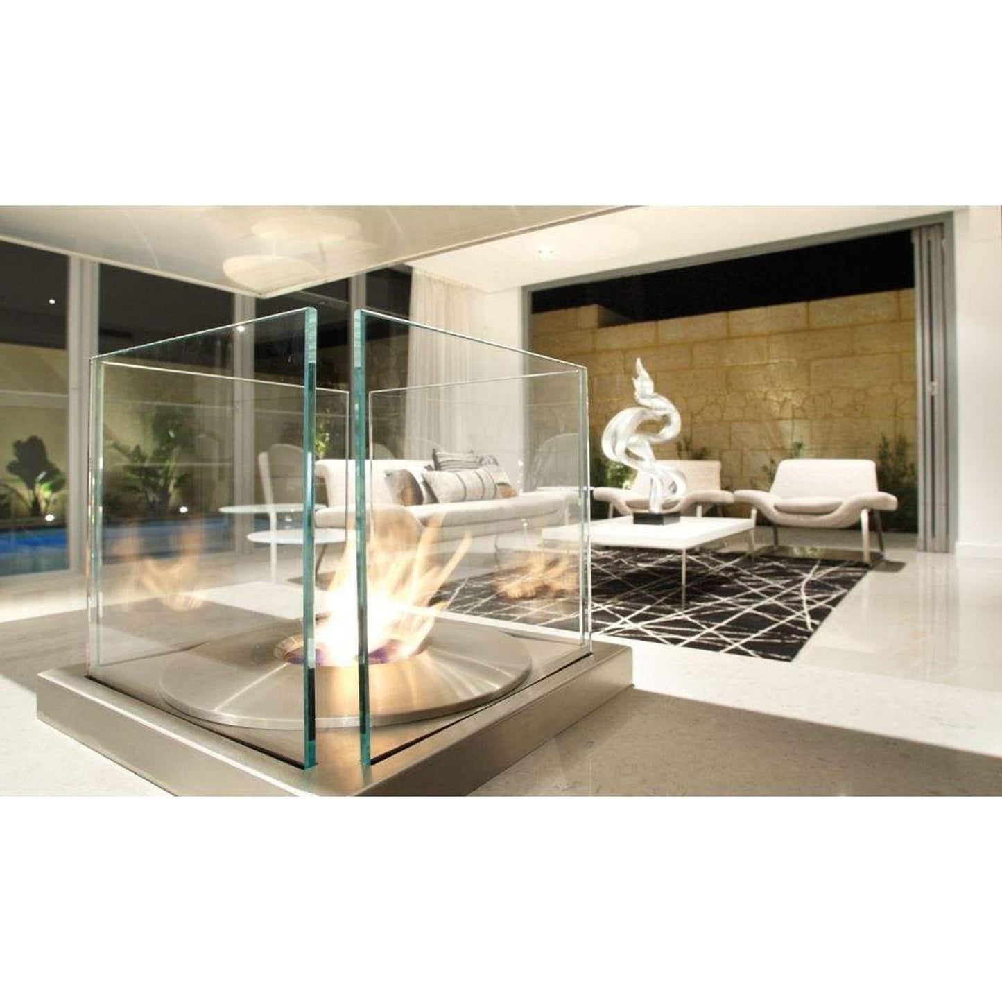 EcoSmart Fire AB8 14" Stainless Steel Ethanol Fireplace Burner by Mad Design Group