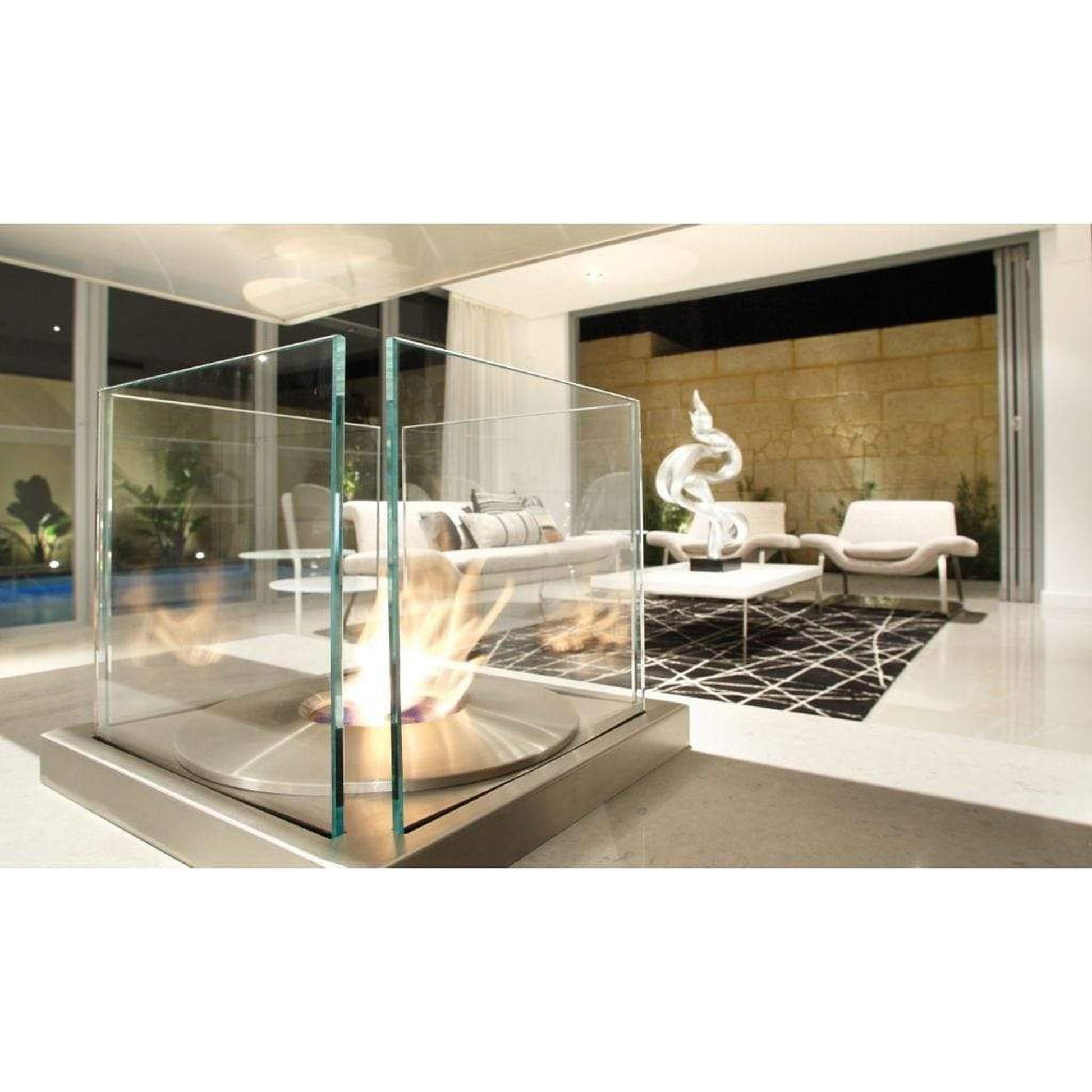 EcoSmart Fire AB8 14" Black Ethanol Fireplace Burner by Mad Design Group