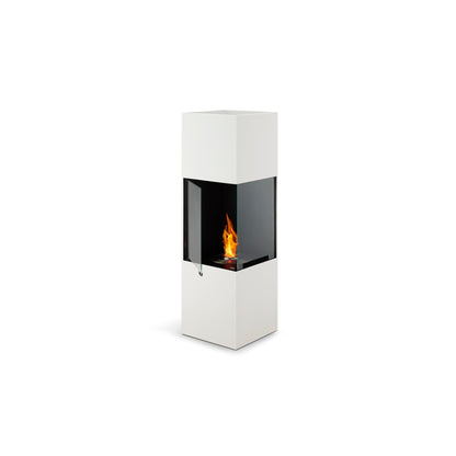 EcoSmart Fire Be 53" White Freestanding Designer Fireplace with Stainless Steel Burner by MAD Design Group
