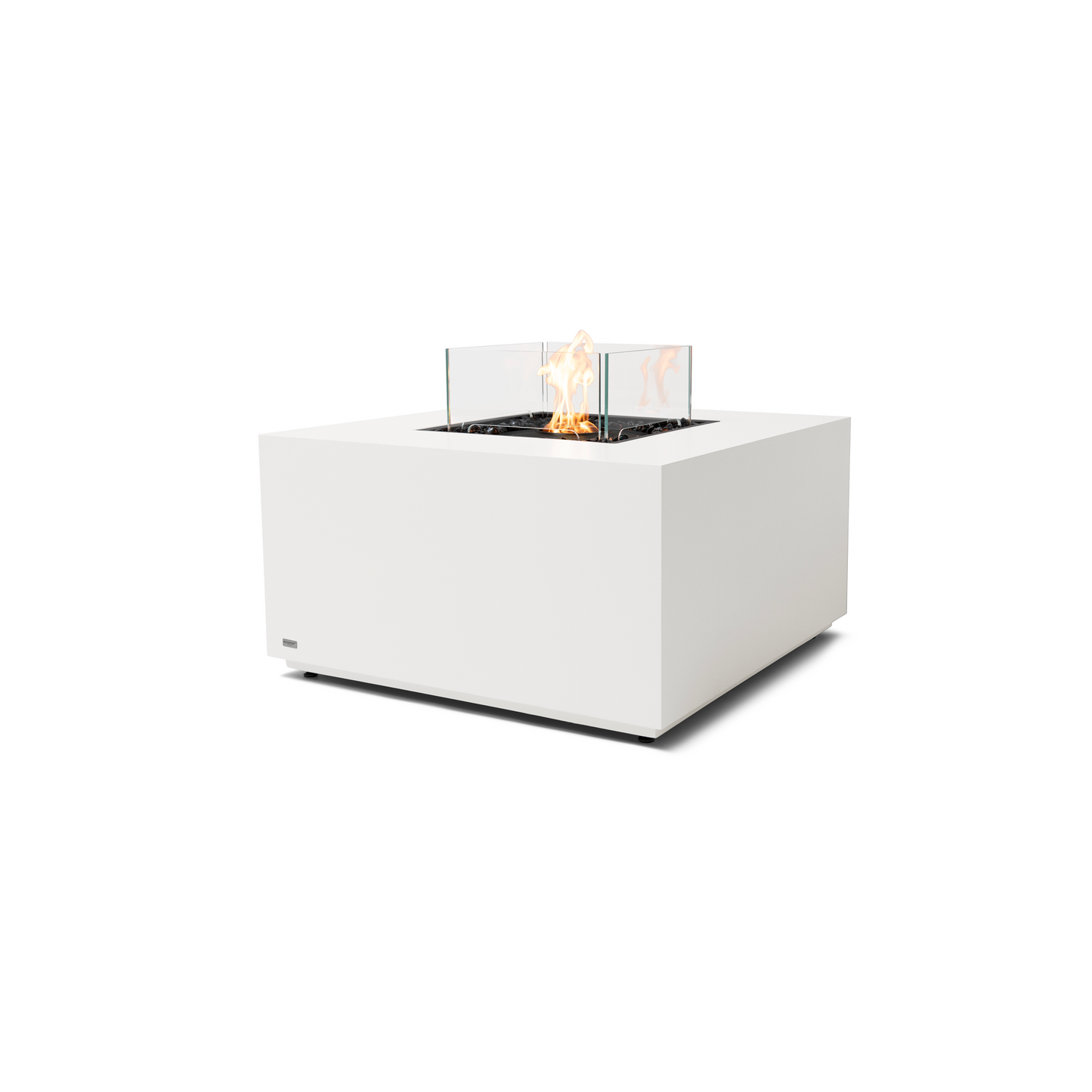 EcoSmart Fire CHASER 38" Bone Indoor Fire Pit Table with Black Burner by Mad Design Group