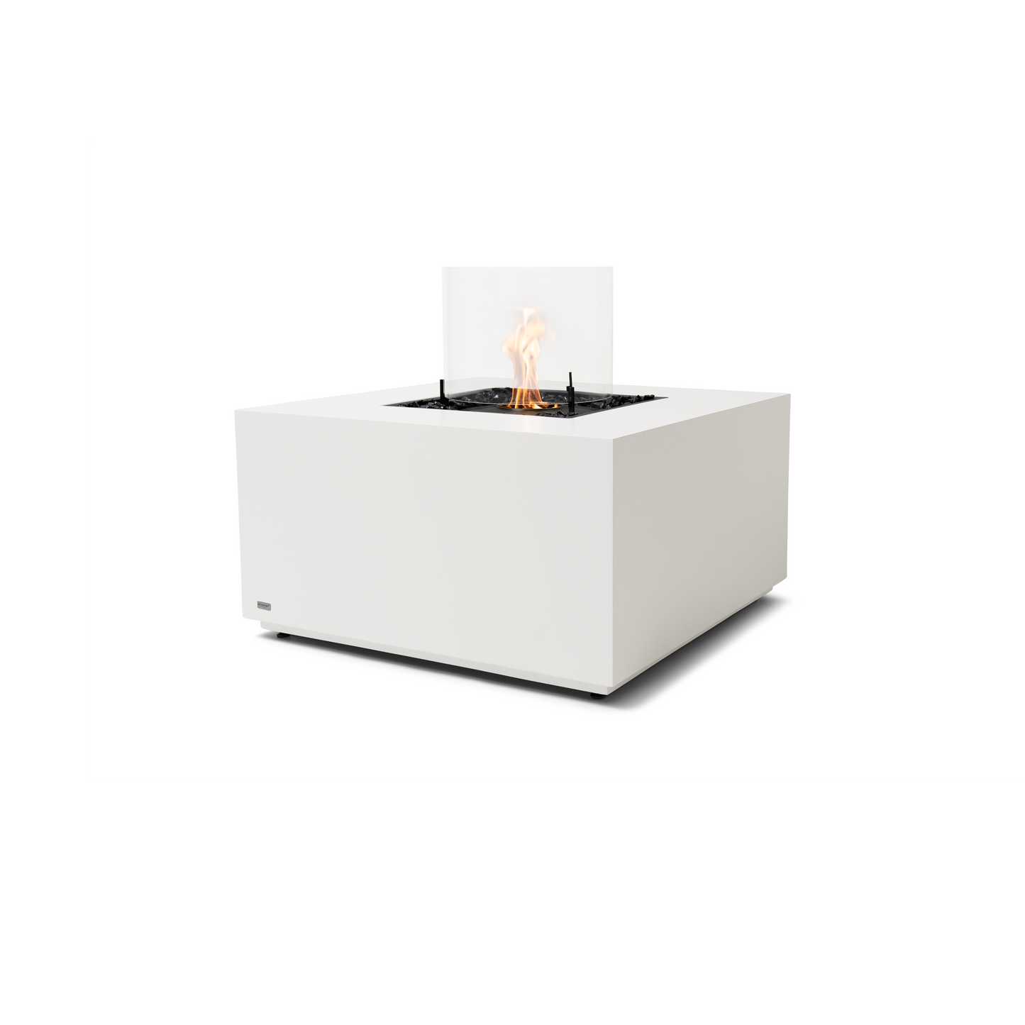EcoSmart Fire CHASER 38" Bone Indoor Fire Pit Table with Black Burner by Mad Design Group