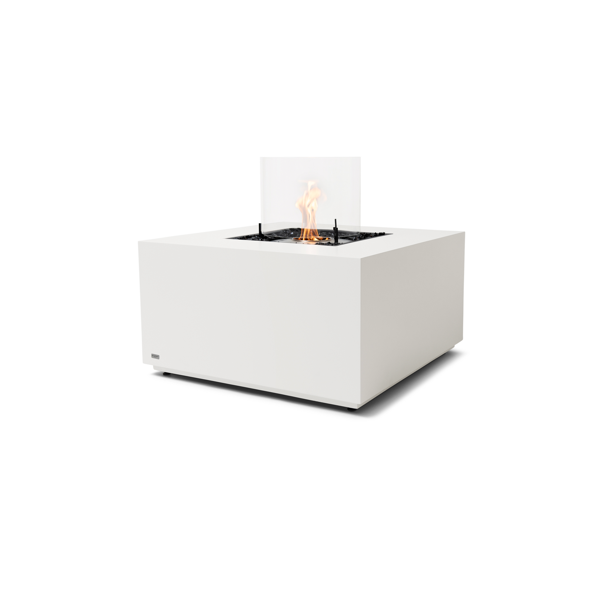 EcoSmart Fire CHASER 38" Bone Indoor Fire Pit Table with Stainless Steel Burner by Mad Design Group