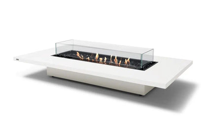 EcoSmart Fire Daiquiri 71" Bone Freestanding Indoor Fire Table with Black Burner by MAD Design Group