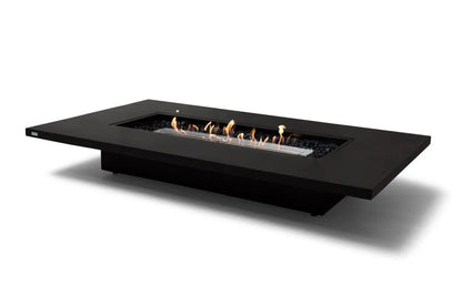 EcoSmart Fire Daiquiri 71" Graphite Freestanding Indoor Fire Table with Stainless Steel Burner by MAD Design Group