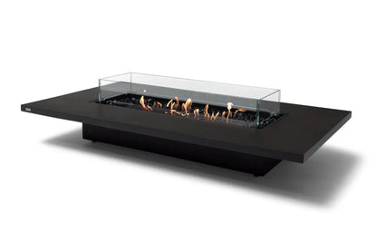 EcoSmart Fire Daiquiri 71" Graphite Freestanding Outdoor Fire Table with Black Burner by MAD Design Group