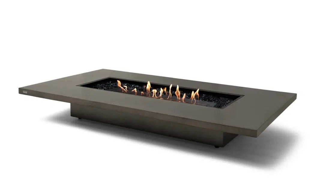 EcoSmart Fire Daiquiri 71" Natural Freestanding Indoor Fire Table with Black Burner by MAD Design Group