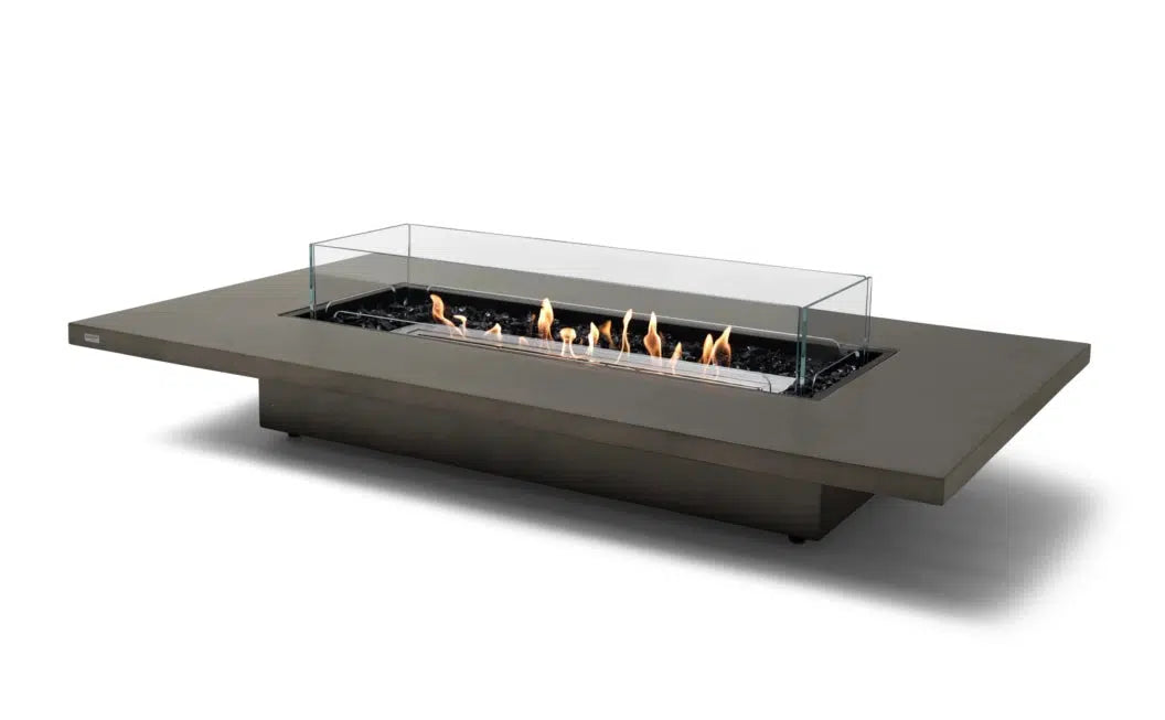 EcoSmart Fire Daiquiri 71" Natural Freestanding Indoor Fire Table with Stainless Steel Burner by MAD Design Group