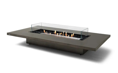 EcoSmart Fire Daiquiri 71" Natural Freestanding Indoor Fire Table with Stainless Steel Burner by MAD Design Group