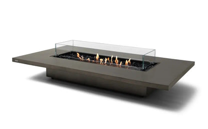 EcoSmart Fire Daiquiri 71" Natural Freestanding Outdoor Fire Table with Black Burner by MAD Design Group