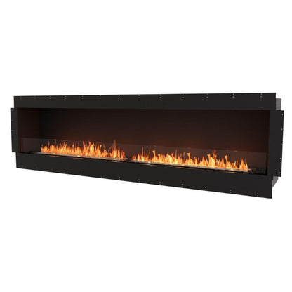 EcoSmart Fire Flex 104SS 112" Black Single Sided Ethanol Fireplace Insert with Black Burner by Mad Design Group