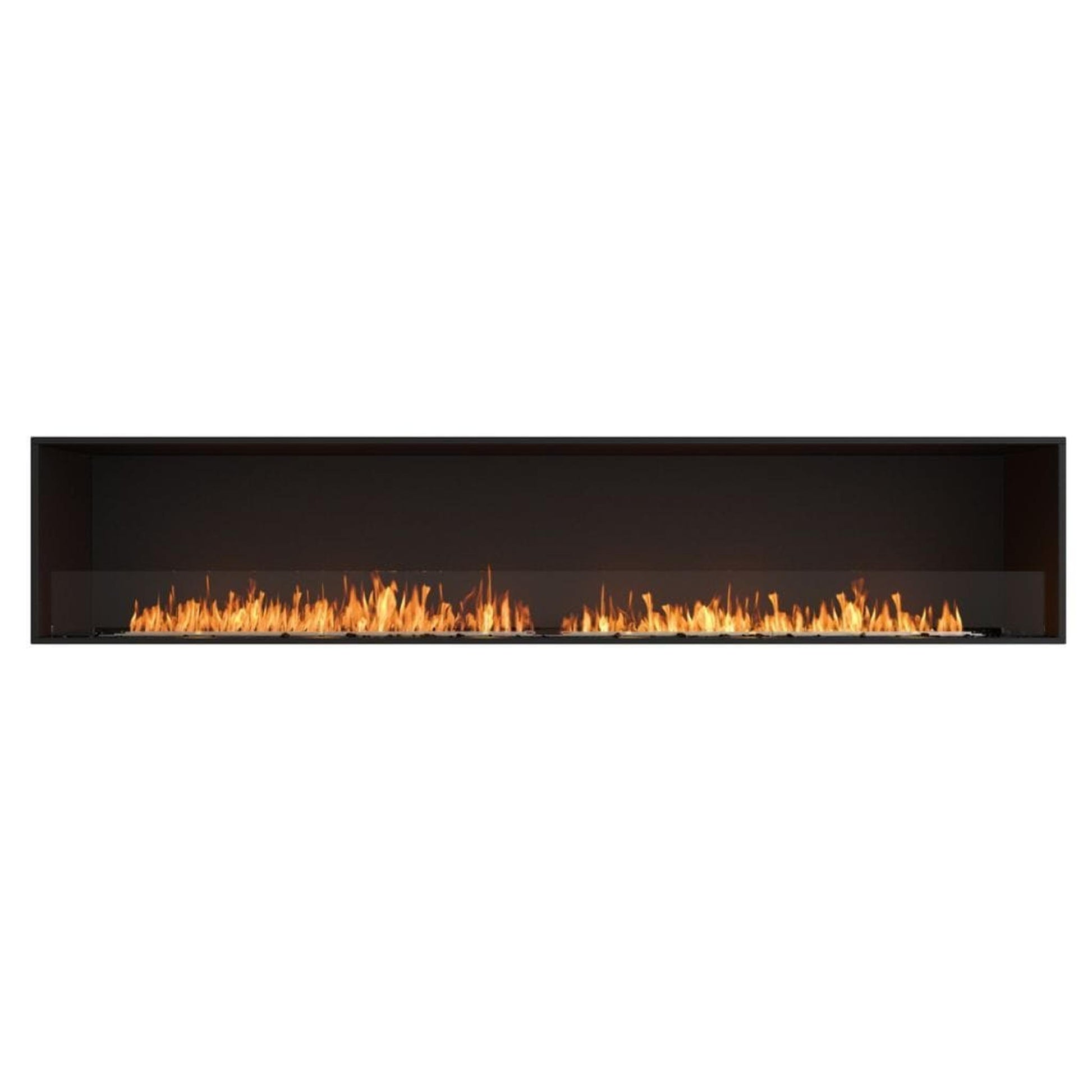 EcoSmart Fire Flex 104SS 112" Black Single Sided Ethanol Fireplace Insert with Black Burner by Mad Design Group