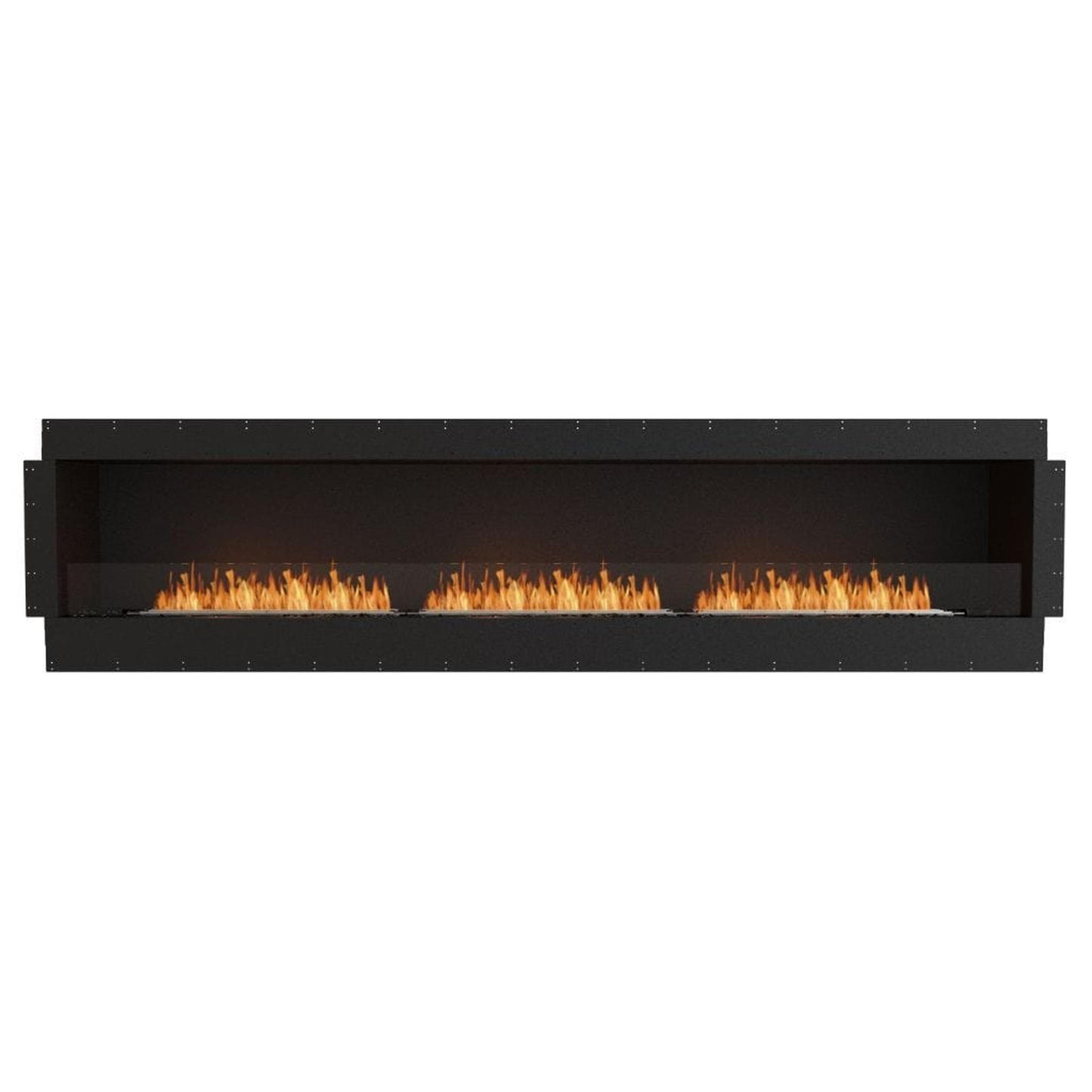 EcoSmart Fire Flex 122SS 130" Black Single Sided Ethanol Fireplace Insert with Black Burner by Mad Design Group