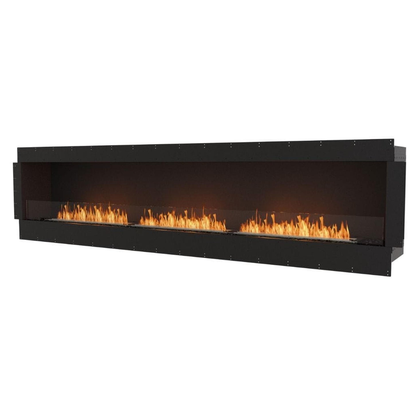 EcoSmart Fire Flex 122SS 130" Black Single Sided Ethanol Fireplace Insert with Black Burner by Mad Design Group