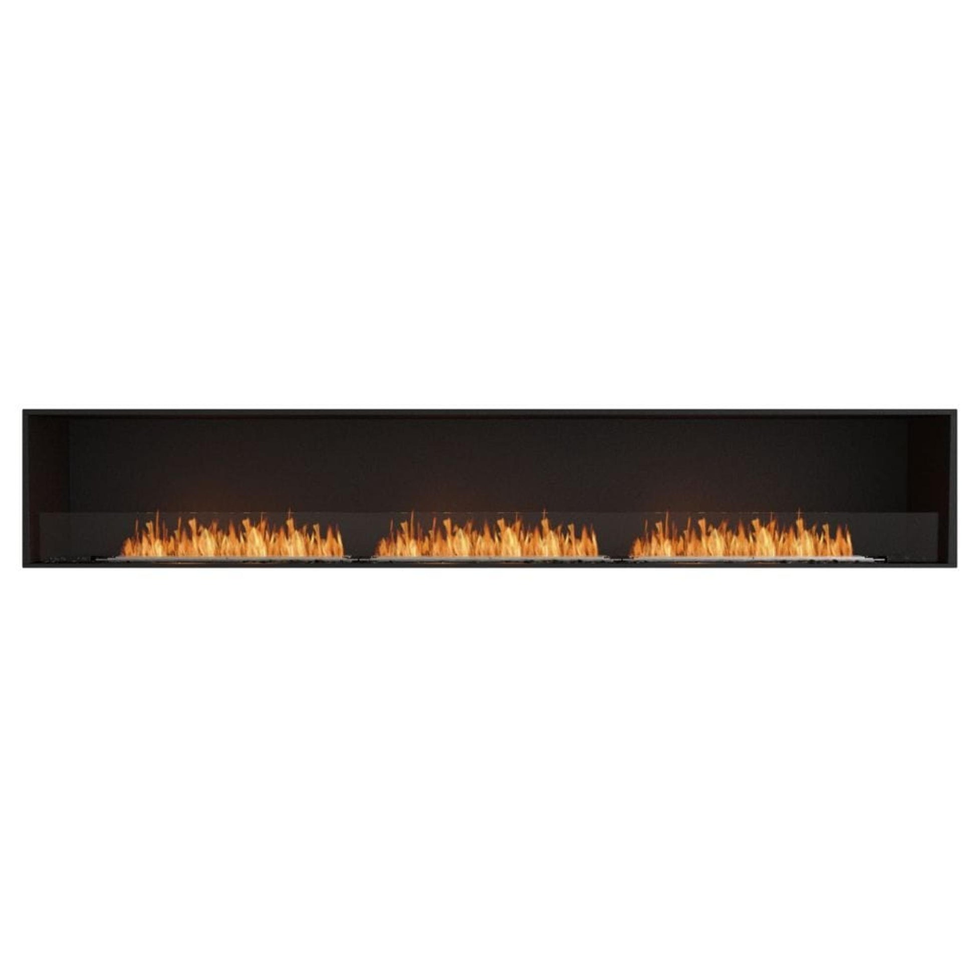 EcoSmart Fire Flex 122SS 130" Black Single Sided Ethanol Fireplace Insert with Black Burner by Mad Design Group