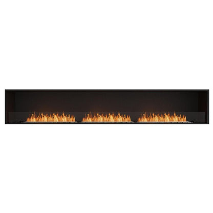EcoSmart Fire Flex 122SS 130" Black Single Sided Ethanol Fireplace Insert with Black Burner by Mad Design Group