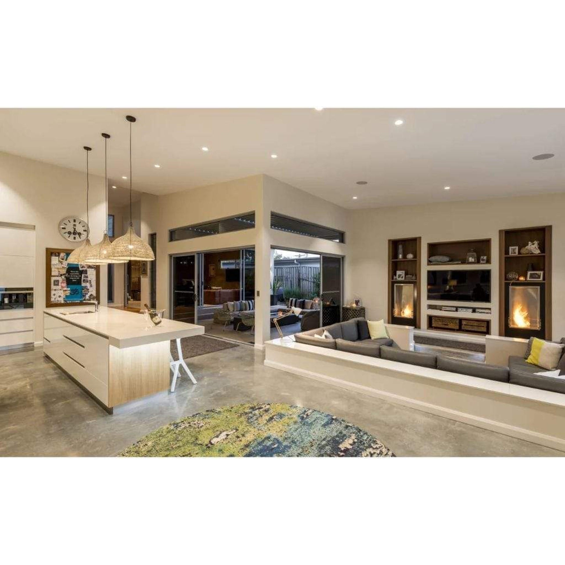 EcoSmart Fire Flex 18SS 22" Black Single Sided Ethanol Fireplace Insert with Stainless Steel Burner by Mad Design Group