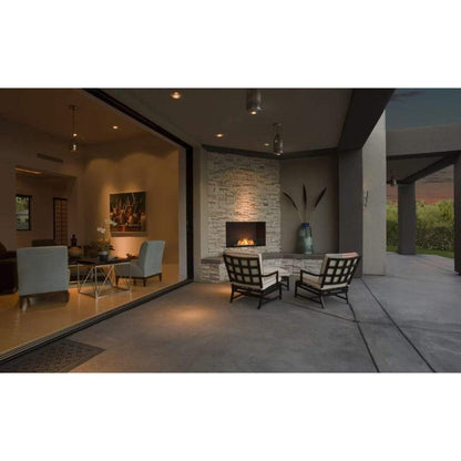 EcoSmart Fire Flex 18SS 22" Black Single Sided Ethanol Fireplace Insert with Stainless Steel Burner by Mad Design Group