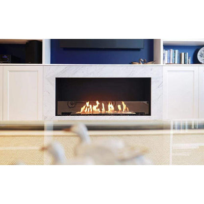 EcoSmart Fire Flex 18SS 22" Black Single Sided Ethanol Fireplace Insert with Stainless Steel Burner by Mad Design Group