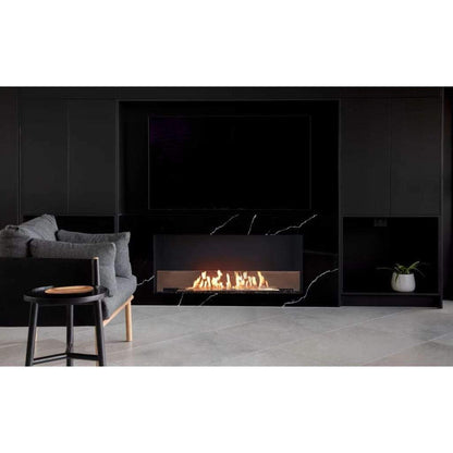 EcoSmart Fire Flex 18SS 22" Black Single Sided Ethanol Fireplace Insert with Stainless Steel Burner by Mad Design Group
